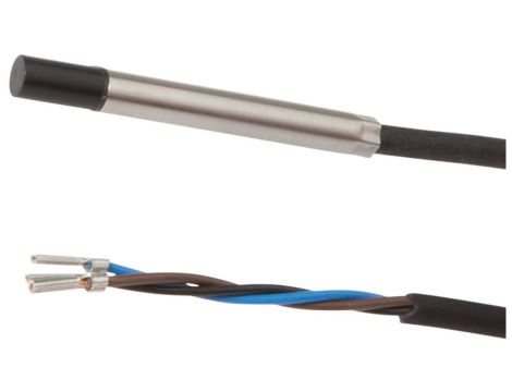INR40106, czujnik indukcyjny, Ø4mm 35long, Non-flush, Sn: 5, 10-30V DC, PNP NO, kabel 2m PUR (poliuretan)