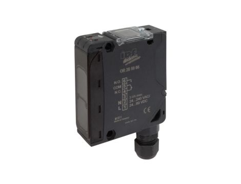 OR285906, czujnik optyczny, odblaskowy, 85x70x28mm, spolaryzowane światło czerwone, punktowy, ręczna regulacja, Sn: 20000