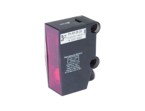 PN630520, czujnik laserowy, autorefleksyjny, 23x45x63mm, dioda laserowa, światło czerwone, punktowy, Teach-In, Sn: 100-1900