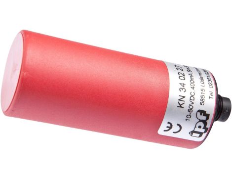 KN340227, czujnik pojemnościowy, Ø34mm 81long, Non-flush, Sn: 30 PNP NC, złącze M12, IP67, PBT, LED