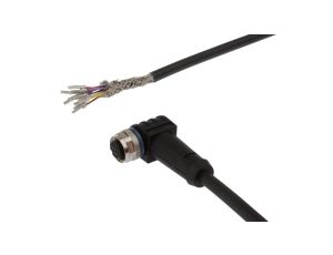 VK505C21, Kabel połączeniowy, 5m, żeński M12 (gniazdo) 12-pinowy kątowy, wolny koniec żyły, 12x0.14mm, PUR