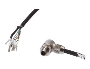 VK507B41, kabel połączeniowy, 5 m, M9 męski (złącze) 8-pinowy kątowy, wolny koniec przewodu, 8x0,14 mm, PUR