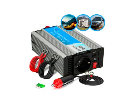 Przetwornica napięcia samochodowa 12V, 300W czysty sinus Extralink OPIP-300W