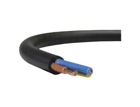 Przewód prądowy H05VV-F / OWY 500V 3x1,5 warsztatowy czarny linka Elektrokabel /100m/