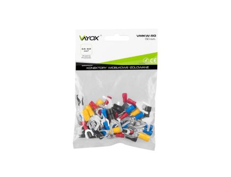 Końcówka widełkowa izolowana 50szt. VMKW-50 Vayox