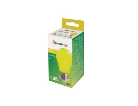 Żarówka LED E27 230V 4,9W GLS żółta