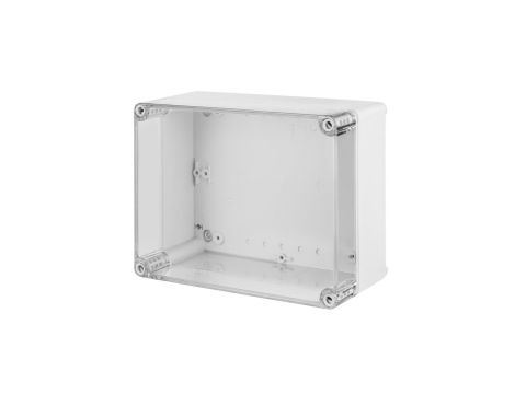 INDUSTRIAL Puszka hermetyczna n/t 170x135x85mm IP65 szara, pokrywa transparentna 2711-01