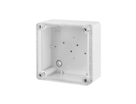 INDUSTRIAL Puszka hermetyczna n/t 105x105x66mm IP65 szara, pokrywa transparentna 2701-01