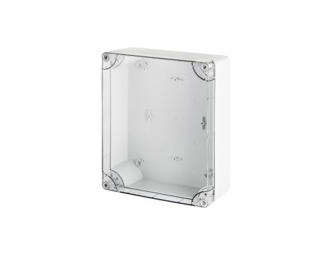 INDUSTRIAL Puszka hermetyczna n/t 313x253x115mm IP65 szara, pokrywa transparentna 2723-01