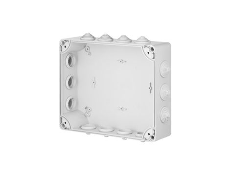 INDUSTRIAL Puszka hermetyczna n/t 342x282x115mm IP55 z 14 dławicami szara 2723-02