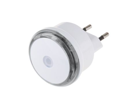 Lampka nocna wtykowa LED z czujnikiem zmierzchowym biała P3306