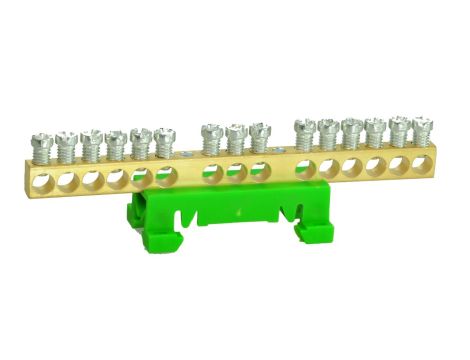 PE15 kolor zielony 15x16mm2 Listwa zaciskowa uziemiająca MAD0015G15