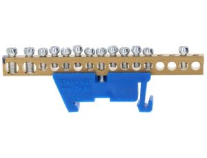 Listwa zaciskowa 14x10mm2 + 2x25mm2 niebieska TH 35-16/25/N 48.565