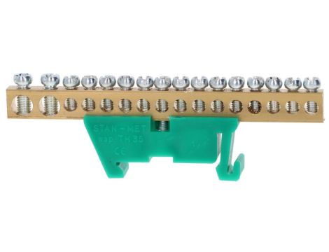 Listwa zaciskowa 14x10mm2 + 2x25mm2 zielona TH 35-16/25/Z 48.567