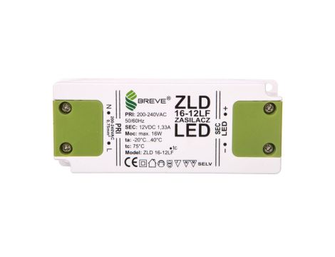 Zasilacz LED 12V DC 16W ZLD 16-12LF 1,33A 19712-9025