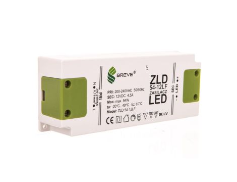 Zasilacz LED 12V DC 54W ZLD 54-12LF 4,5A 19712-9008