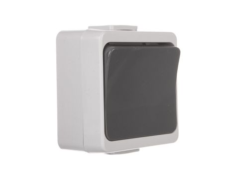 JANTAR-bis Przycisk zwierny /światło/ n/t IP44 szary WNT-6J-b