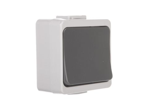 JANTAR-bis Łącznik pojedynczy z podświetleniem n/t IP44 szary WNT-1J-b/S