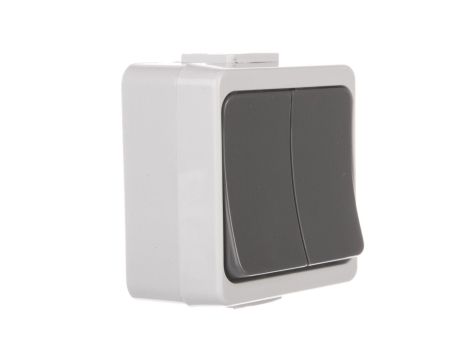 JANTAR-bis Łącznik świecznikowy z podświetleniem n/t IP44 szary WNT-2J-b/S