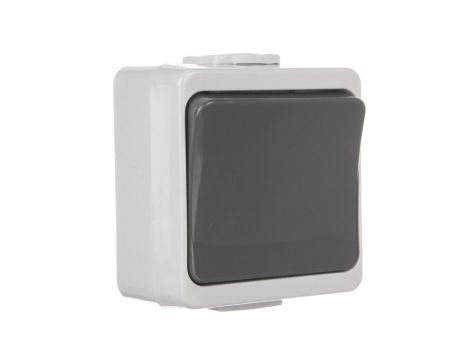 JANTAR-bis Przycisk zwierny /dzwonek/ z podświetleniem n/t IP44 szary WNT-7J-b/S