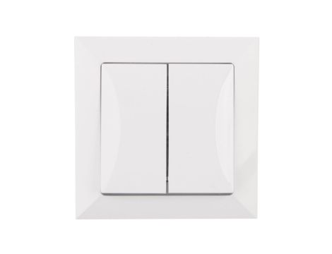 OPAL Łącznik podwójny z podświetleniem biały WP-3 Op/S