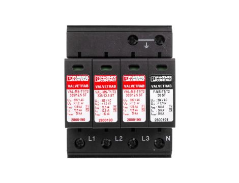 Ogranicznik przepięć Typ VAL-MS-T1/T2 335/12.5/3 plus 1 2800184