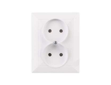 OPAL Gniazdo podwójne b/u białe GPt-5 Op