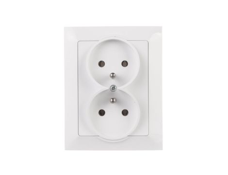 PREMIUM Gniazdo podwójne z/u białe GPt-6 Pr