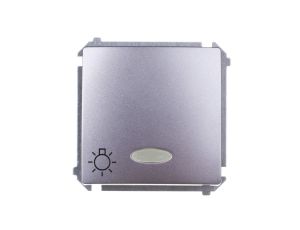 Simon Basic Przycisk /światło/ z podświetleniem, szybkozłącza, stal inox BMS1L.01/21