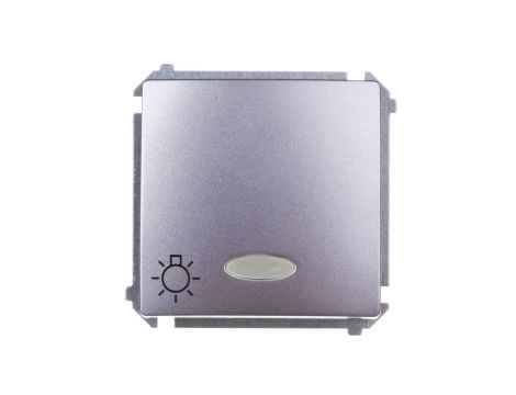Simon Basic Przycisk /światło/ z podświetleniem, szybkozłącza, stal inox BMS1L.01/21