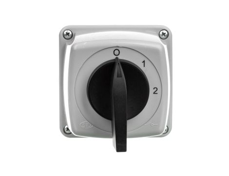 Łącznik krzywkowy 0-1-2 3P 25A zmiana liczby obrotów w obudowie IP65 ŁUK E25-33 952533