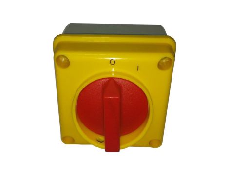 Łącznik krzywkowy 0-1 1P 12A włącz-wyłącz w obudowie na kłódkę IP65 ŁUK E12-53/5 921251