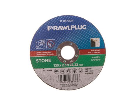 Ściernica korundowa do cięcia i szlifowania kamienia 125x22,23mm RT-CDS-125/25