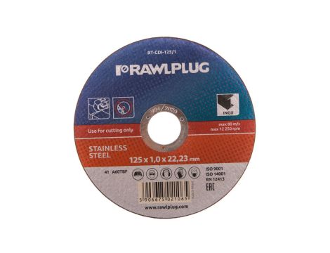 Ściernice płaskie do cięcia i szlifowania stali nierdzewnej 125x22,23mm RT-CDI-125/1