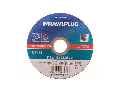 Ściernica korundowa do cięcia i szlifowania metalu 115x22,23mm RT-CDM-115/1 /25 szt./