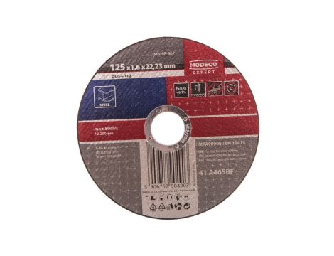 ŚCIERNICA DO CIĘCIA STALI 125X1.6X22,23 MM PLASKA MN-68-967