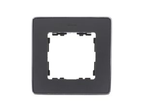 Simon Detail 82 Ramka pojedyncza Detail SELECT-metal GRAFIT / podstawa Chrom 8201610-241