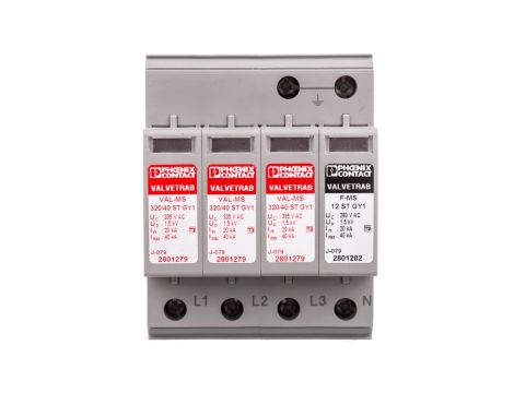 Ogranicznik przepięć Typ T2 4P 20kA 1,6kV 335V VAL-MS 320/40/3+1 GY1 2801321