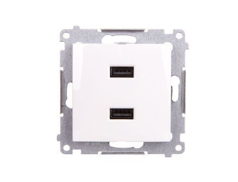 Simon 54 Ładowarka 2xUSB 2.1A 5V/DC biała DC2USB.01/11