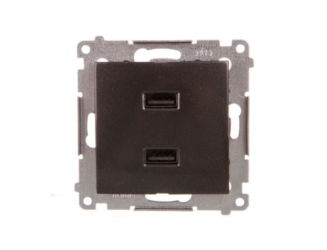Simon 54 Ładowarka 2xUSB 2.1A 5V/DC antracyt DC2USB.01/48