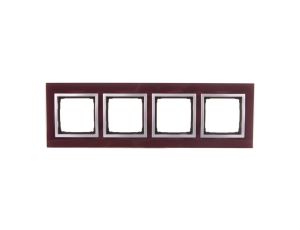 Simon 54 Nature Ramka poczwórna szkło KUSZĄCA ŚLIWKA DRN4/89