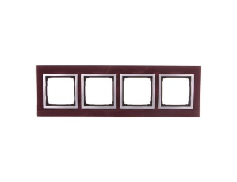 Simon 54 Nature Ramka poczwórna szkło KUSZĄCA ŚLIWKA DRN4/89