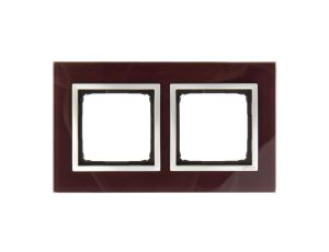 Simon 54 Nature Ramka podwójna szkło KUSZĄCA ŚLIWKA DRN2/89