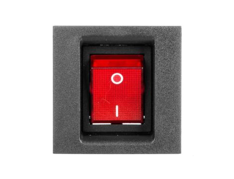 Simon Connect Płytka K45 z łącznikiem dwubiegunowym z podświetleniem czarny KL04/14