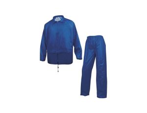 Komplet przeciwdeszczowy bluza + spodnie z poliestru powlekanego PVC kolor niebieski rozmiar XXL CORPEN400BRXX