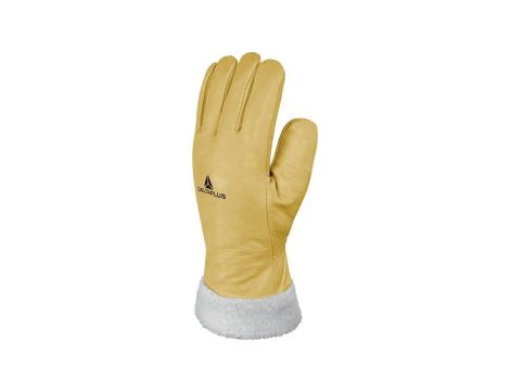 Rękawice z pełnej skóry licowej bydlęcej ocieplane akrylem kolor żółty rozmiar 8 MAINFBF1508