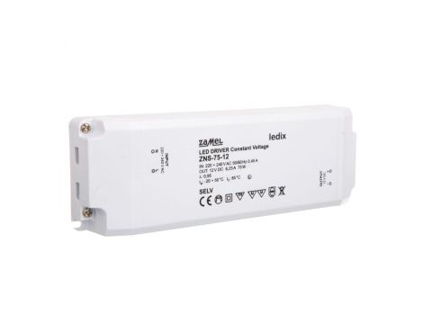 Zasilacz LED slim 12V DC 75W ZNS-75-12 LDX10000141