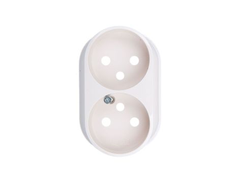 VALENA ALLURE Plakietka gniazda podwójnego z/u kremowy 753996