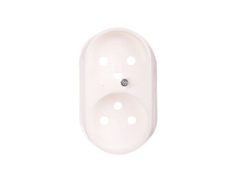 VALENA ALLURE Plakietka gniazda podwójnego biała 753995
