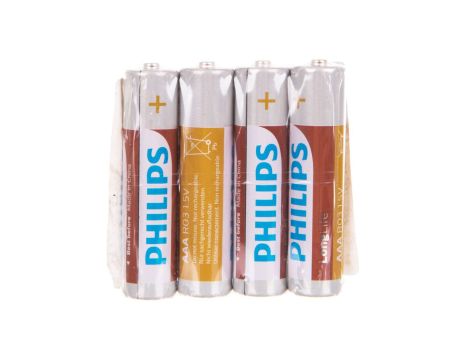 Bateria cynkowo-węglowa R03 / AAA 1,5V LongLife R03L4F/10 /tacka 4szt./